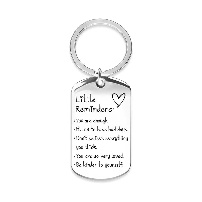 Women'S Minimalist Lightweight "You Are Enough" Slogan Keychain - Unisex Fashion Accessory, Daily Wear Item, Womens Gifts for Friends
