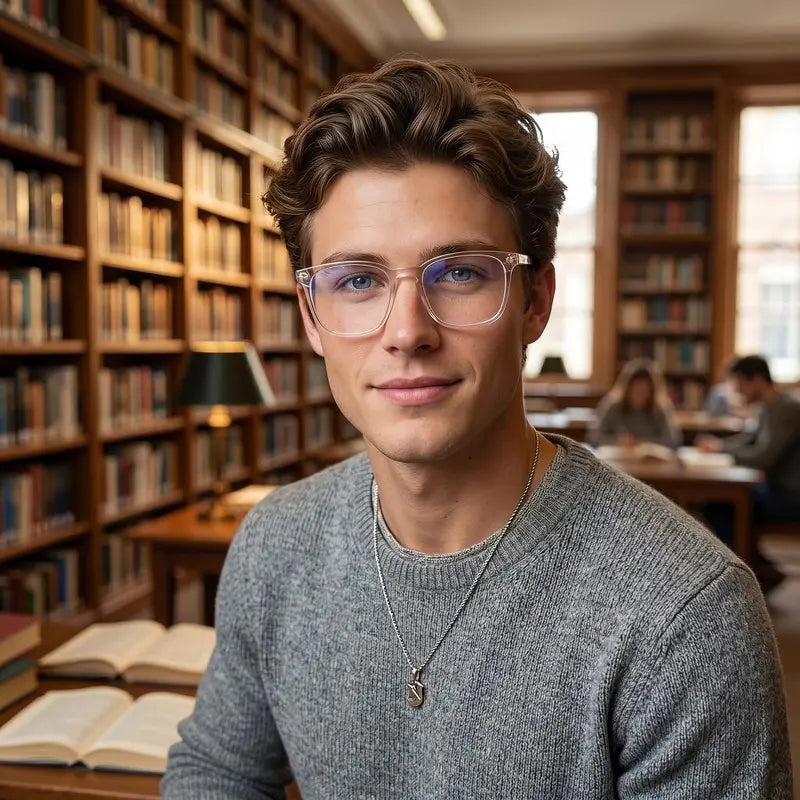 Blue Light Blocking Sports Eyewear - 1.61 Index Lenses, Anti-Eyestrain, Anti-Glare, UV Protection, Impact Resistant, Flexible PC Minimalist Lightweight Frame for Screen Time, Office Use, Allday Wear