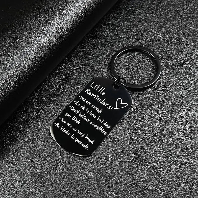 Women'S Minimalist Lightweight "You Are Enough" Slogan Keychain - Unisex Fashion Accessory, Daily Wear Item, Womens Gifts for Friends