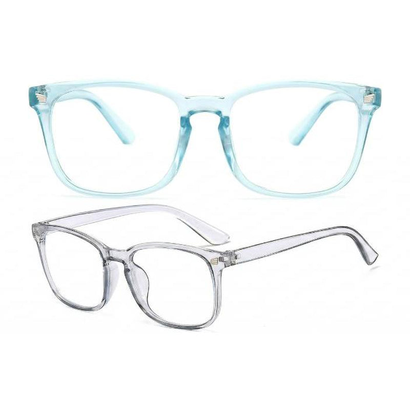 Blue Light Blocking Sports Eyewear - 1.61 Index Lenses, Anti-Eyestrain, Anti-Glare, UV Protection, Impact Resistant, Flexible PC Minimalist Lightweight Frame for Screen Time, Office Use, Allday Wear